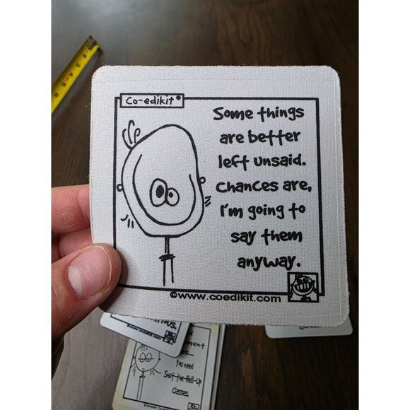 Set Of 6 Funny Coasters With Humorous Quotes - Picture 14 of 16